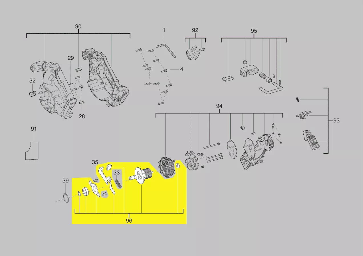 rotor moteur réf. 4931506298 Milwaukee